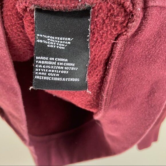 Brunette the Label BLONDE Classic Crewneck Sweatshirt Burgundy Small Medium - Picture 7 of 7